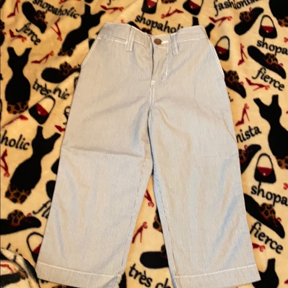 Boys seersucker like slacks - POLO